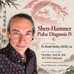 Shen-Hammer Pulse Diagnosis IV (15 CAB Cat 1 CEUs APPROVED)